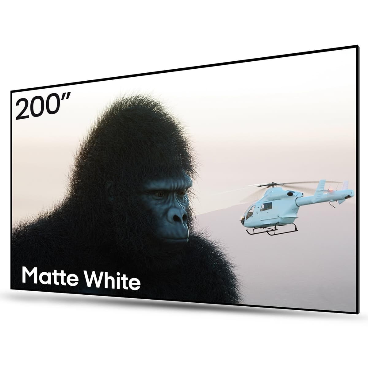 AWOL VISION Pantalla fija para proyector 200" MW-200, ganancia pico 1.3 dB