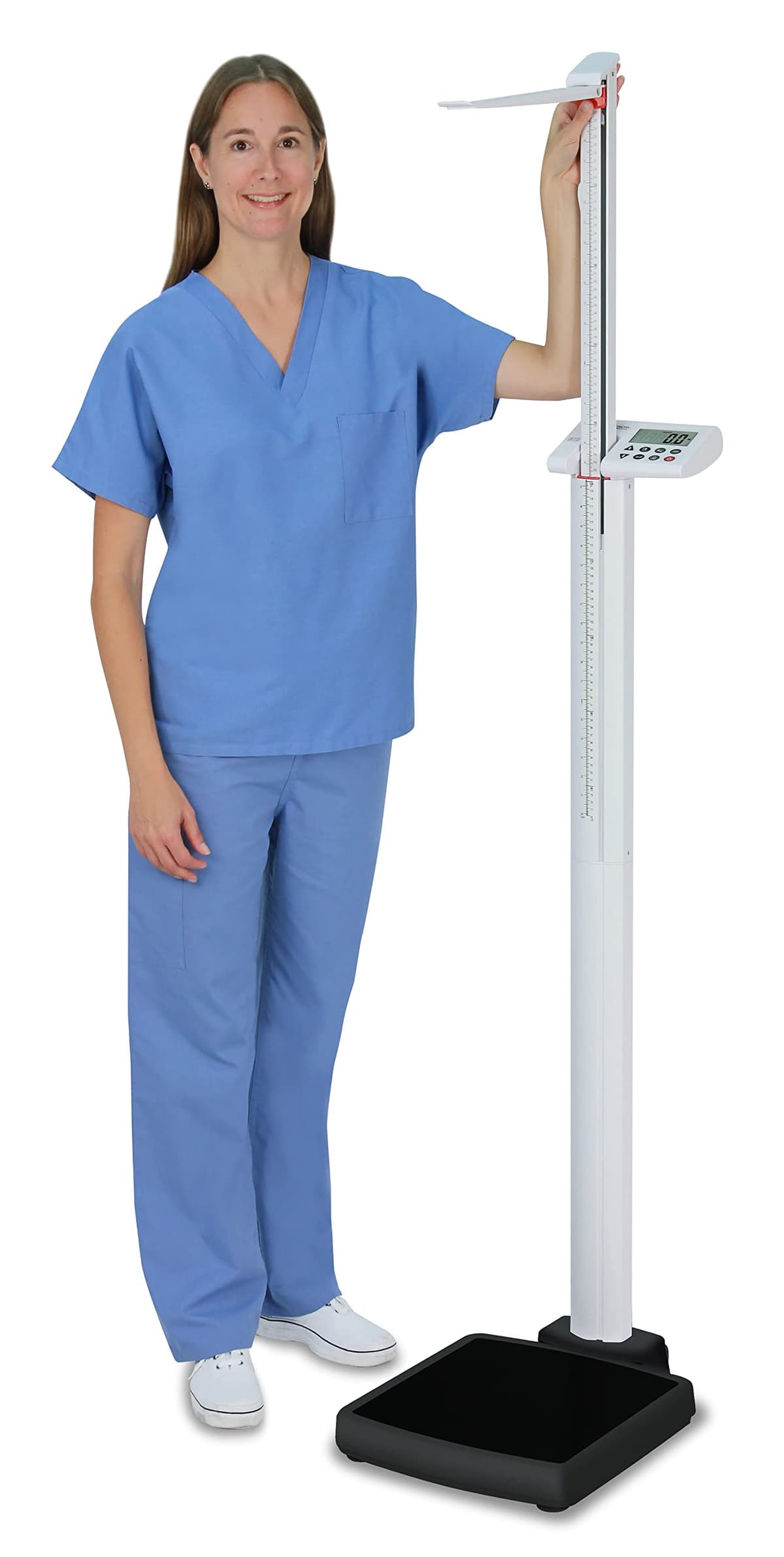 Detecto Solo báscula clínica digital con estadímetro mecánico, 250 kg