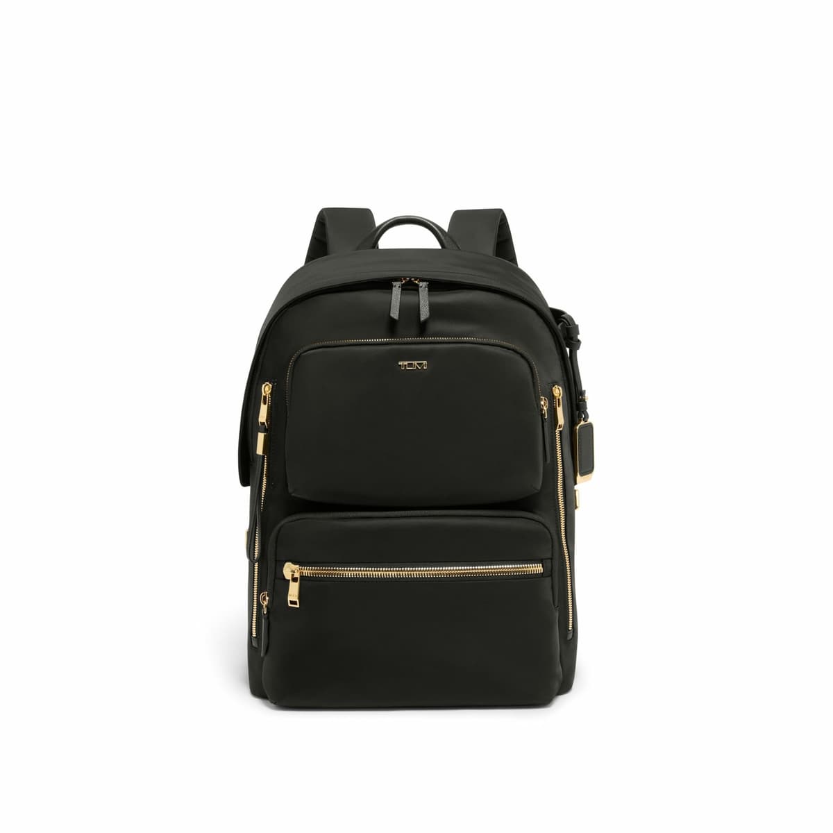 TUMI - Mochila Voyageur Montana - Elegante mochila de viaje para mujer - Para negocios y trabajo - Para laptops de hasta 16" - Negro/Oro 150135-2693
