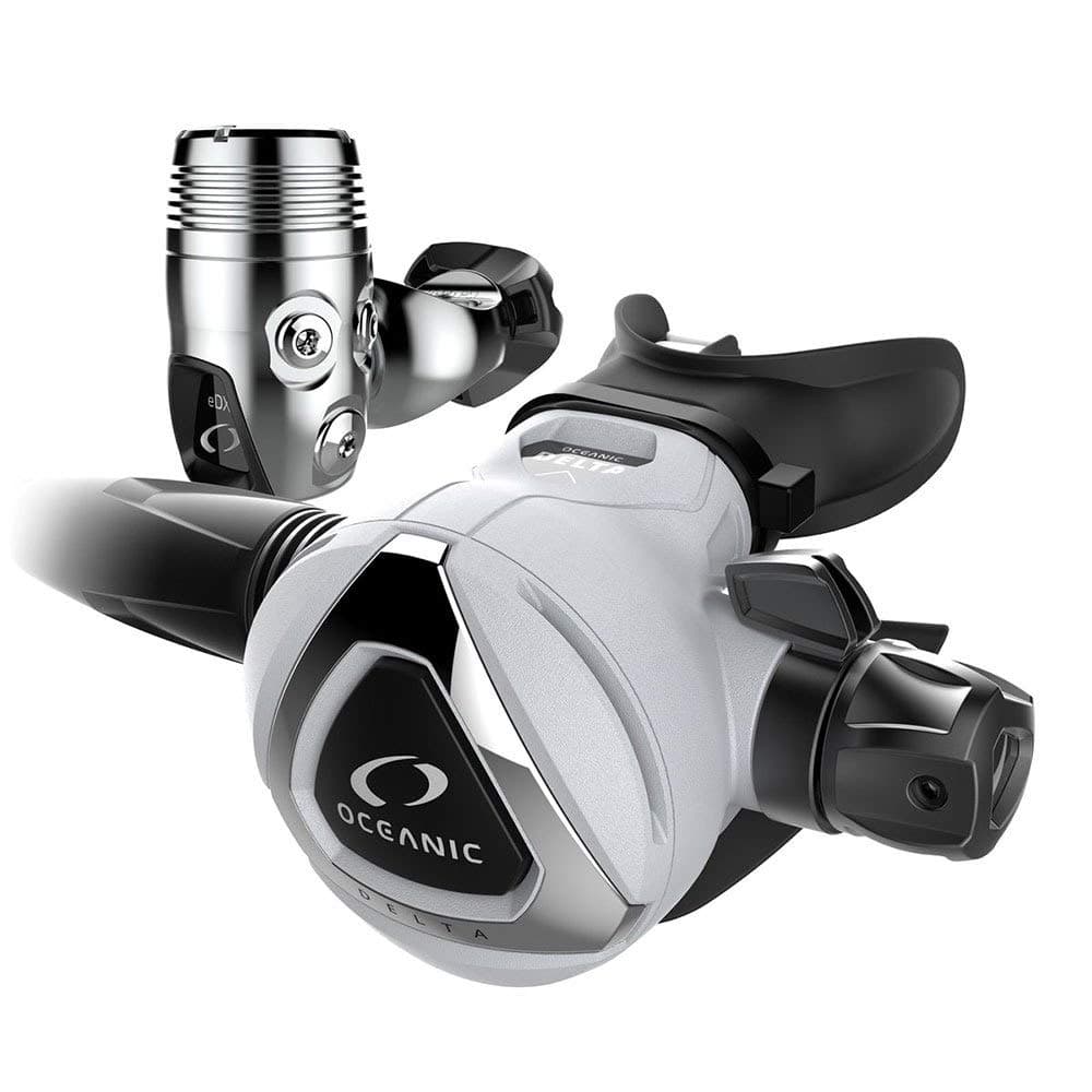Oceanic Delta 5 + EDX Regulador de Buceo (Yoke) - Alto Rendimiento en Agua Fría, Blanco 40.7590.24