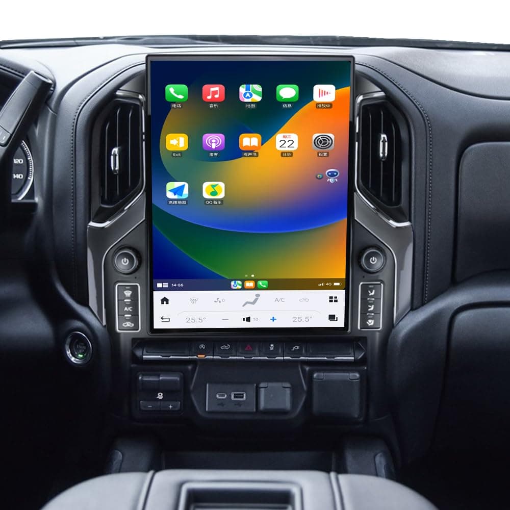 XUENAV Radio Android para GMC/Chevrolet Silverado/Sierra 2019-2023 - Pantalla vertical, Android 13, CarPlay/Android Auto inalámbrico