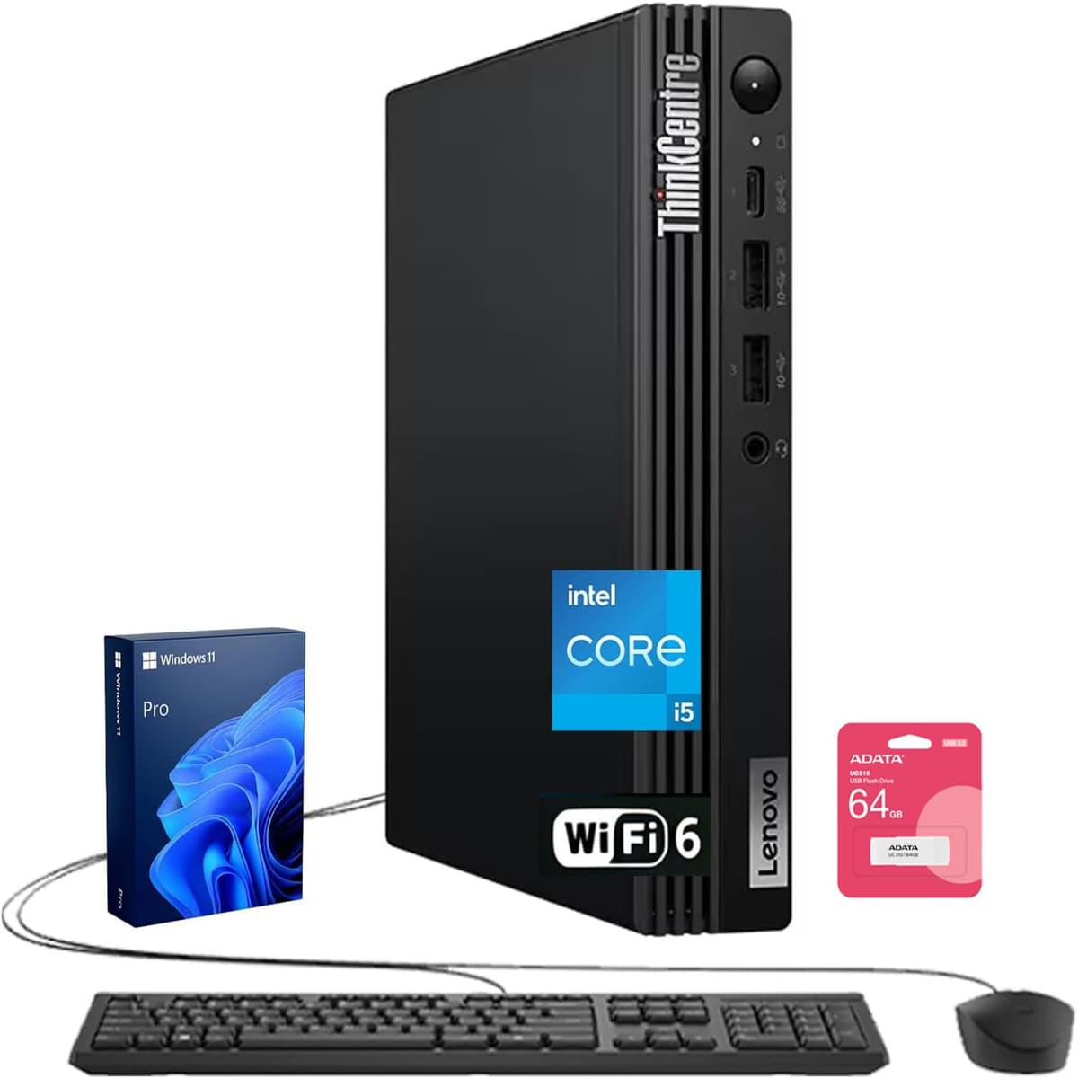 Lenovo ThinkCentre M70q Tiny Business AI Desktop con Intel Core Ultra 5 225T, 64GB DDR5, 2TB SSD, Win 11 Pro ThinkCentre M70q Gen 6