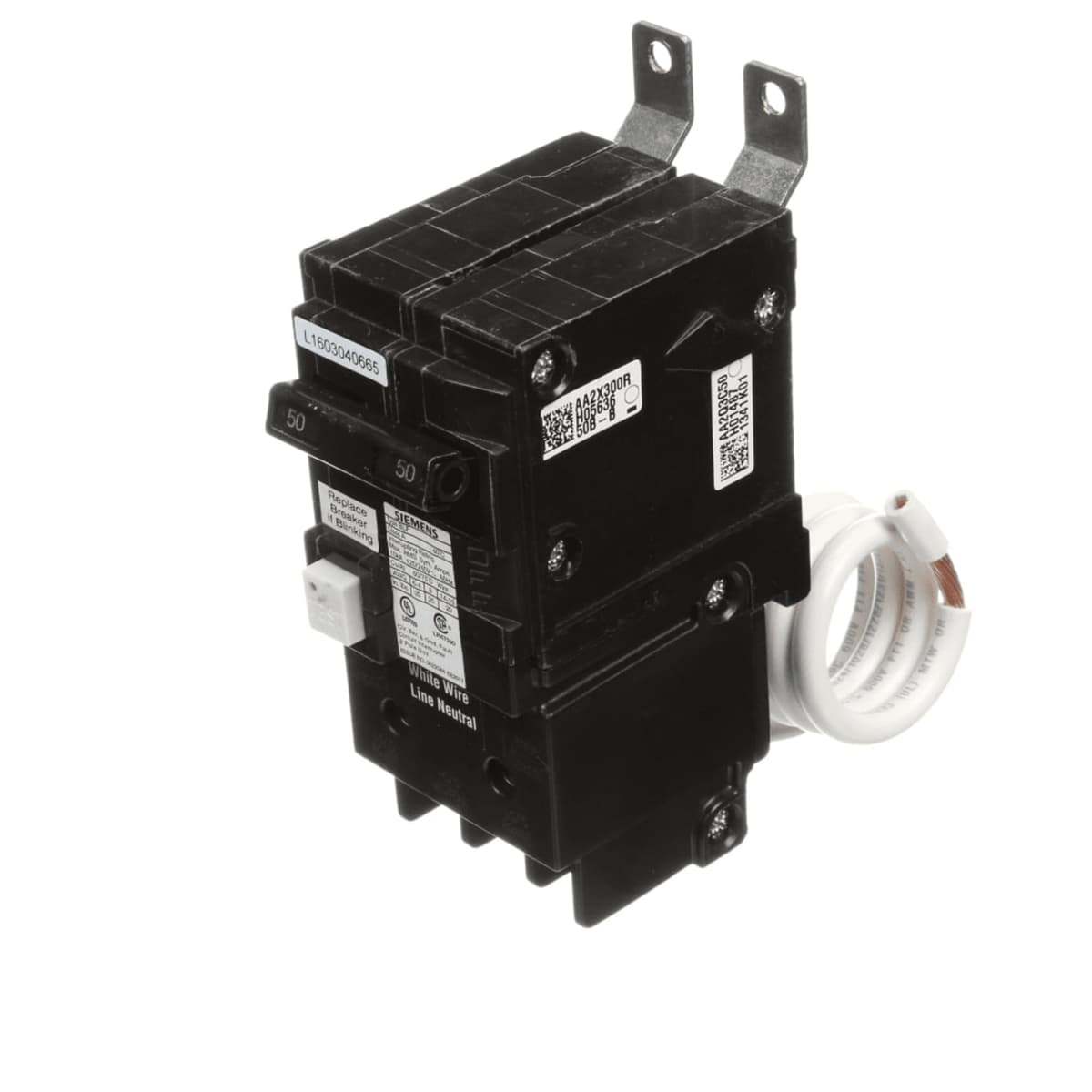Siemens BF250AH Brkr BLHF GFCI 5mA 2P 240V 50A 22kA