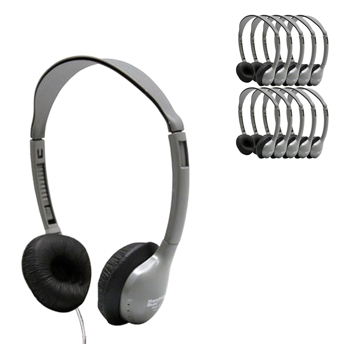 HamiltonBuhl Auriculares estéreo personales MS2L, gris, paquete de 200 MS2L-200