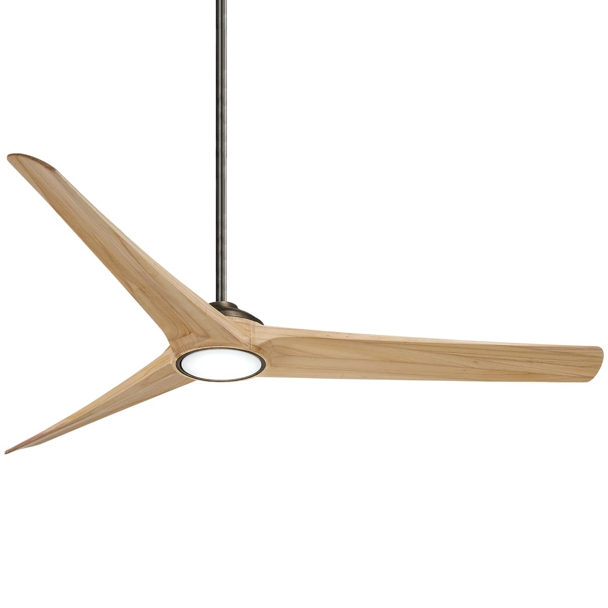 Minka-Aire F847L-HBZ/MP Timber 84 Inch Ceiling Fan con luz LED integrada y motor DC en Heirloom Bronze y hojas Maple