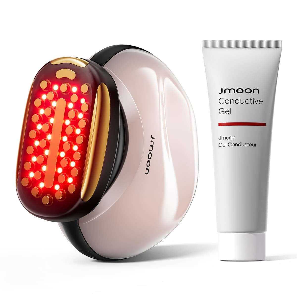 Dispositivo facial microcorriente JMOON, M30U con terapia de luz roja para el rostro, cuidado antienvejecimiento seguro, 4 modos, 5 niveles de energía para lifting facial completo e ideal para líneas de sonrisa, ojos y frente (Rosa)