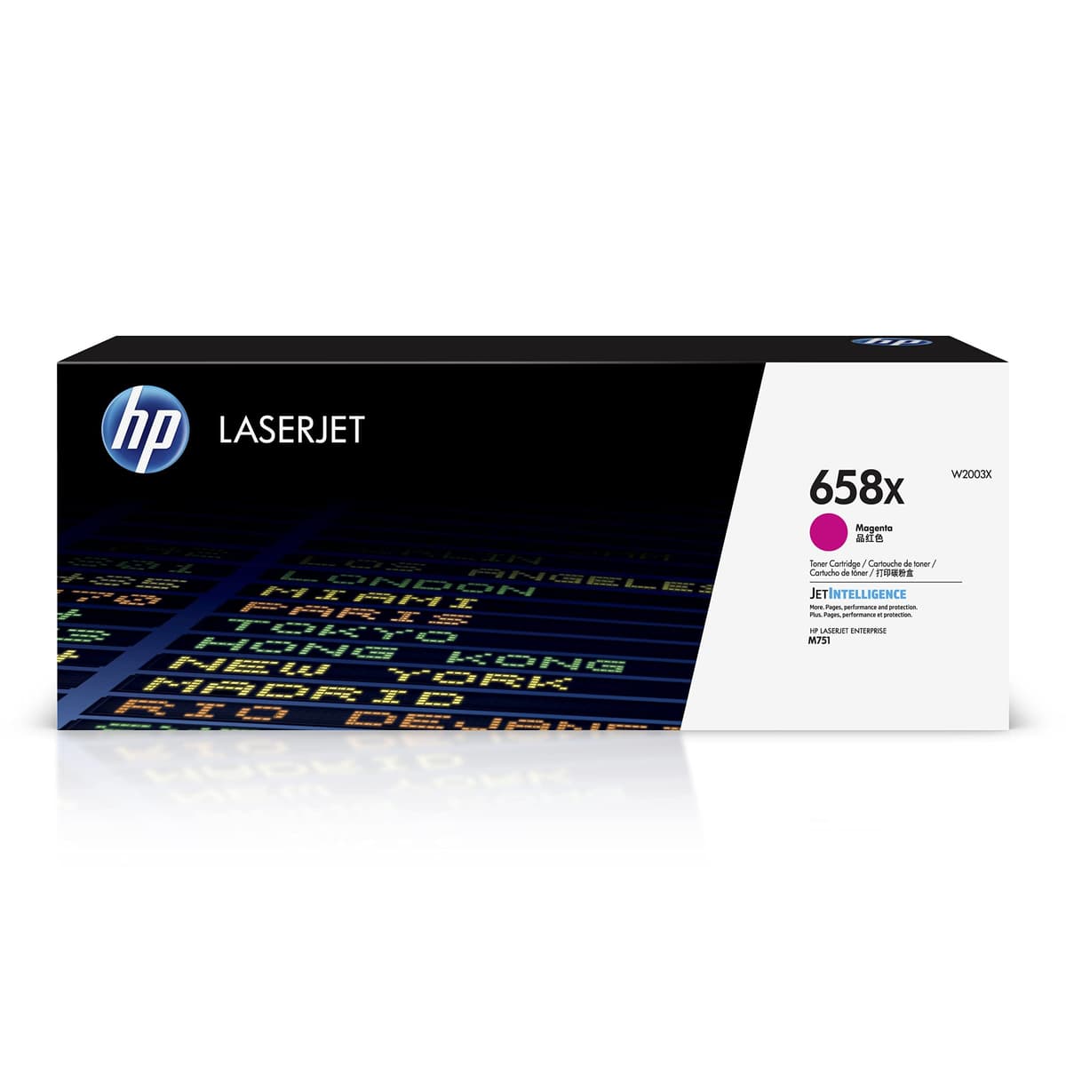 Cartucho de tóner magenta de alto rendimiento HP 658X | Compatible con Color LaserJet Enterprise M751 Series | W2003X