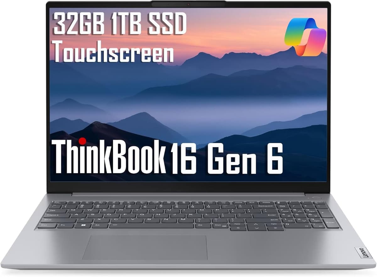 ist computers Lenovo ThinkBook 16 Gen 6 - 16" FHD+ Touch, Intel Core i5-13420H, 32GB DDR5, 1TB SSD, Thunderbolt 4, Windows 11 Pro ThinKBook 16 Gen 6 21KH
