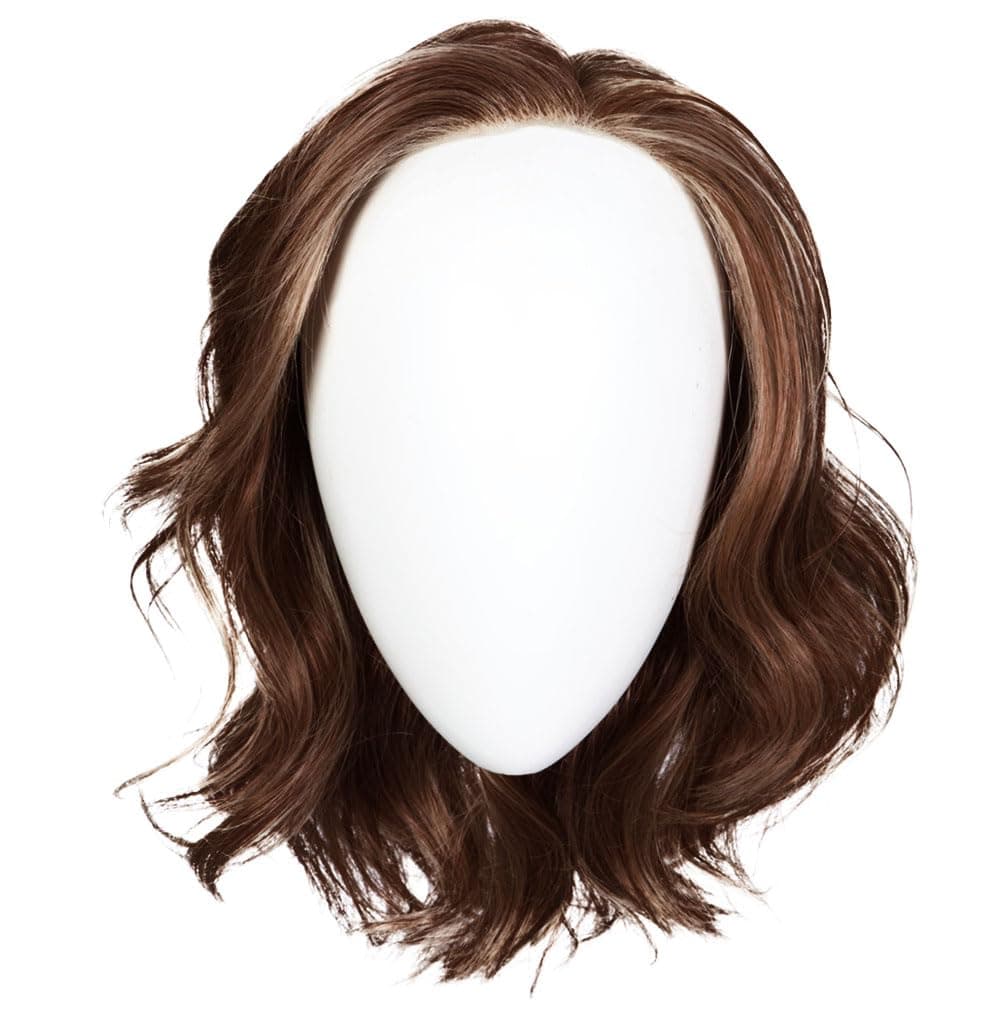Hair u wear Raquel Welch Director's Pick peluca media con capas y ondas, base hecha a mano, Petite Average, RL6/30 Copper Mahogany