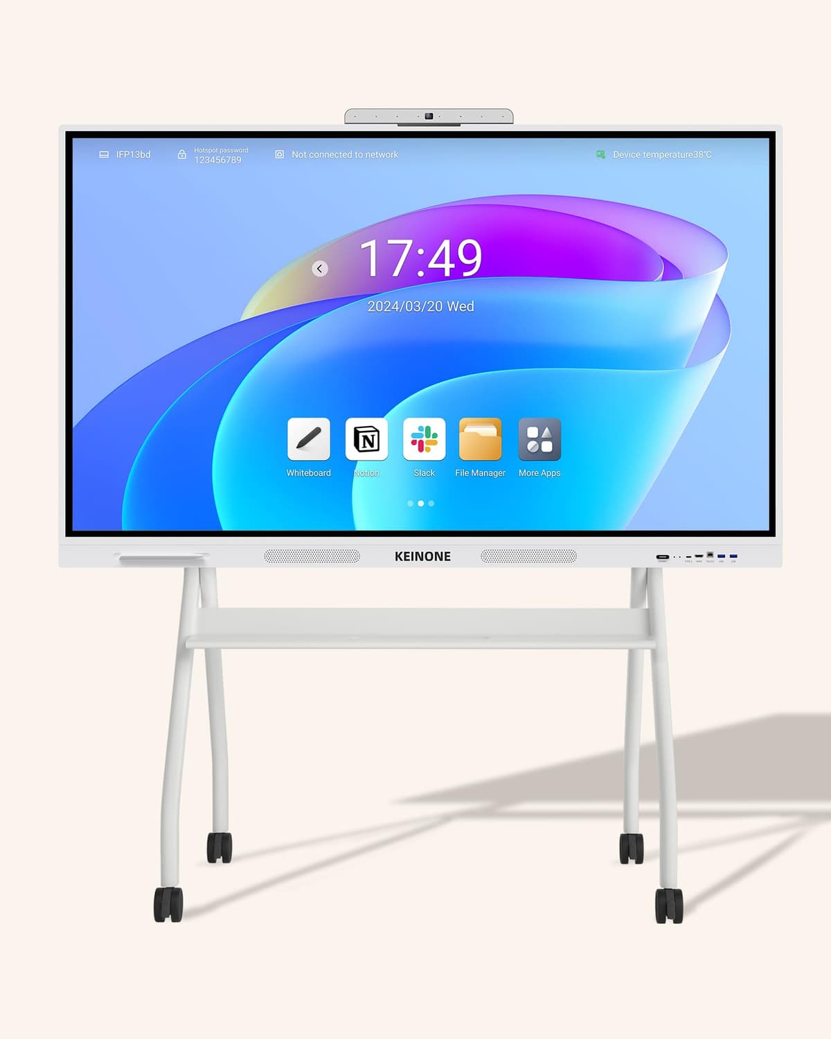 KEINONE Pizarra Interactiva Smart 85” 8+128 GB 4K Android para Aula, Oficina y Estudio GQ-ZD-86H-01