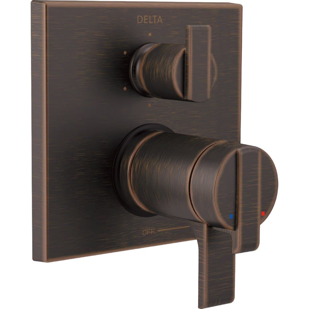 Delta Ara Venetian Bronze T27T967-RB - Kit de Empaque de Ducha Angular con Diverter 6 Posiciones