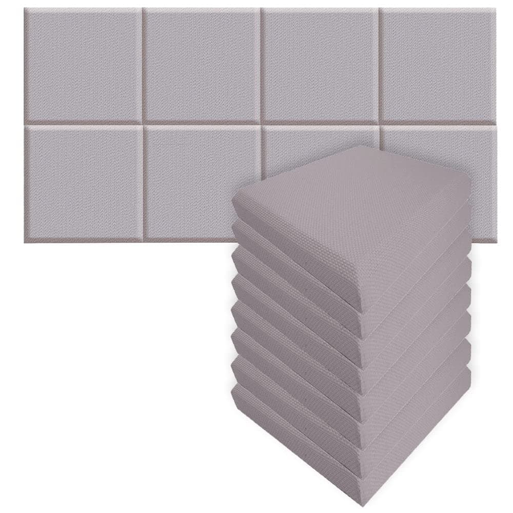 Arrowzoom 8 paneles acústicos tapizados en tela alta absorción, 23.6x23.6in, Gray AZ76175
