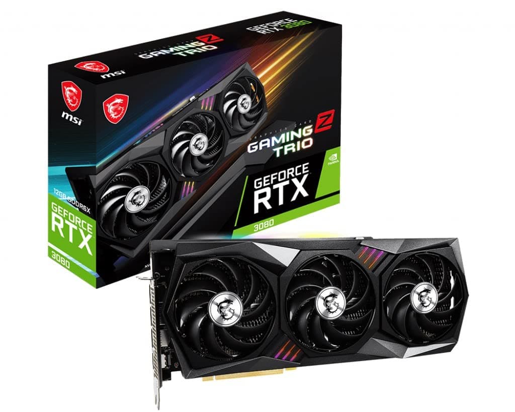MSI GeForce RTX 3080 Gaming Z Trio 12GB LHR, 384-bit, HDMI/DP, Torx Fans, OC GeForce RTX 3080 GAMING Z TRIO 12G LHR