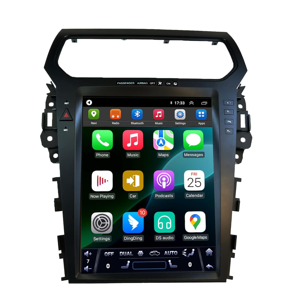 xcarpad Radio GPS Android 12.1" Tesla Style para Ford Explorer 2011-2019 con CarPlay/Android Auto Inalámbrico y DSP