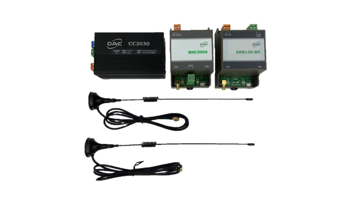 DAE CC2030 KIT + AMR130-RN KIT + WSC500A - Lectura remota de 1 contador de agua y generación de facturas