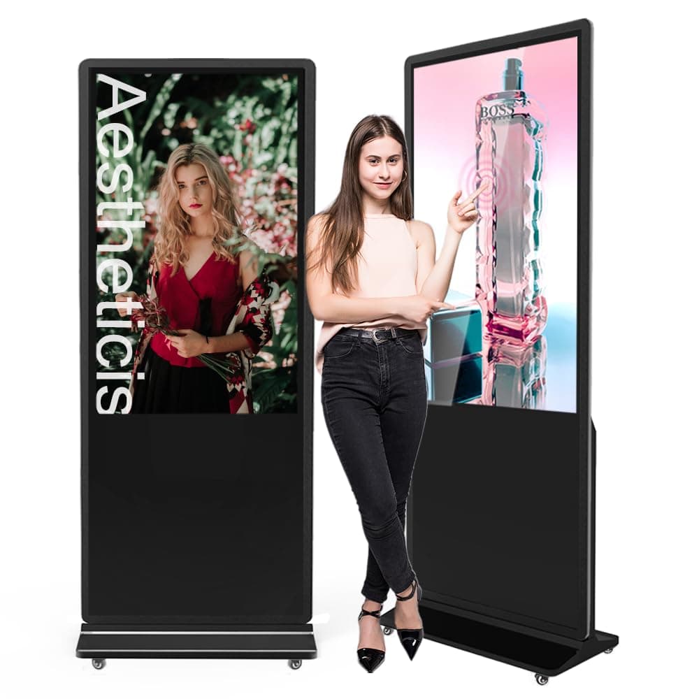 QIXZOCV MWE 54" Touch Kiosk 54" Pantalla Publicidad Interactiva Android