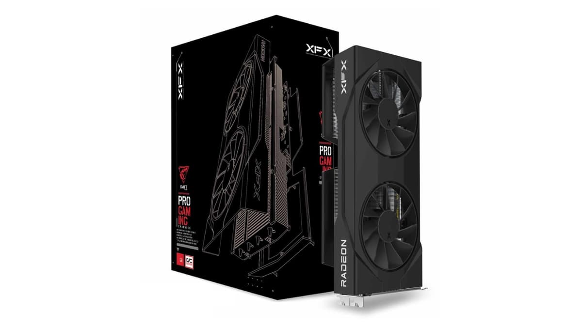 XFX Swift AMD Radeon RX 9060 XT OC Edición Gaming con 16GB GDDR6 HDMI 2xDP, AMD RDNA 4 RX-96TSW16BQ