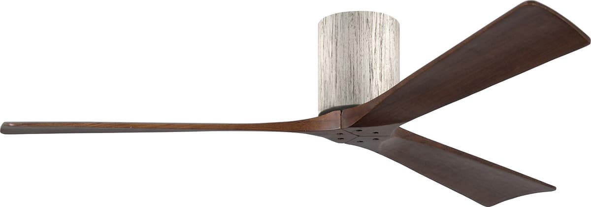 Matthews IR3H-BW-WA-60 Irene Ventilador de Techo Empotrado Clasificación para Humedad de 60" con Control Remoto y Control de Pared, Motor DC Silencioso, 3 Aspas de Madera Maciza Tono Nogal, Tono Madera de Granero