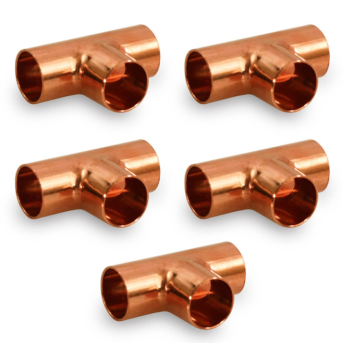 T de cobre Supply Giant DDUF0400-5 con extremos para soldar, 4"