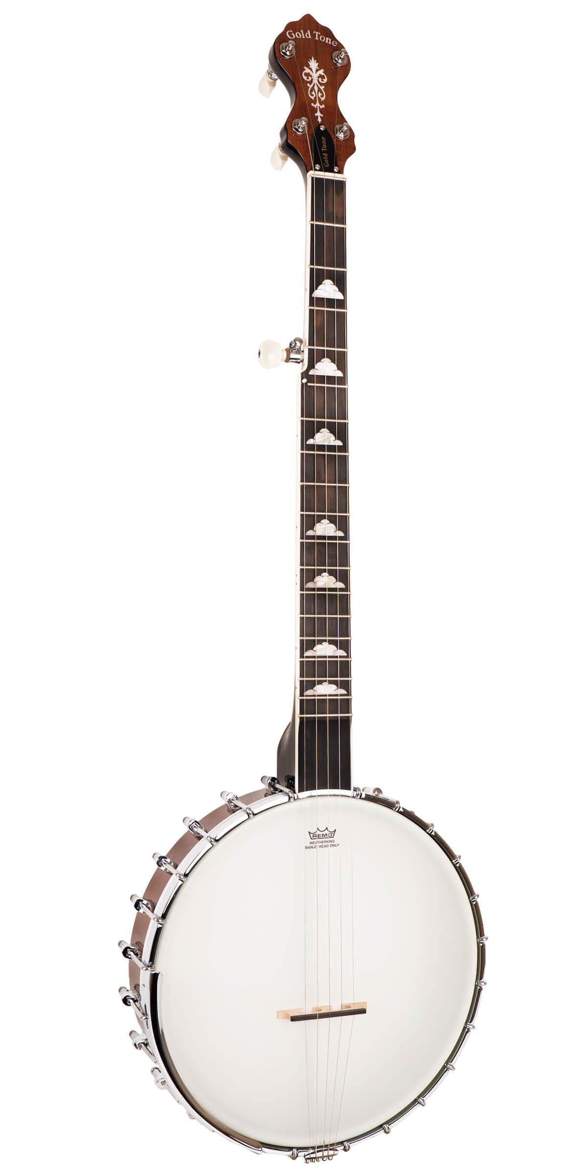 Gold Tone WL-250 White Ladye Banjo abierto de 5 cuerdas AI-WL-250
