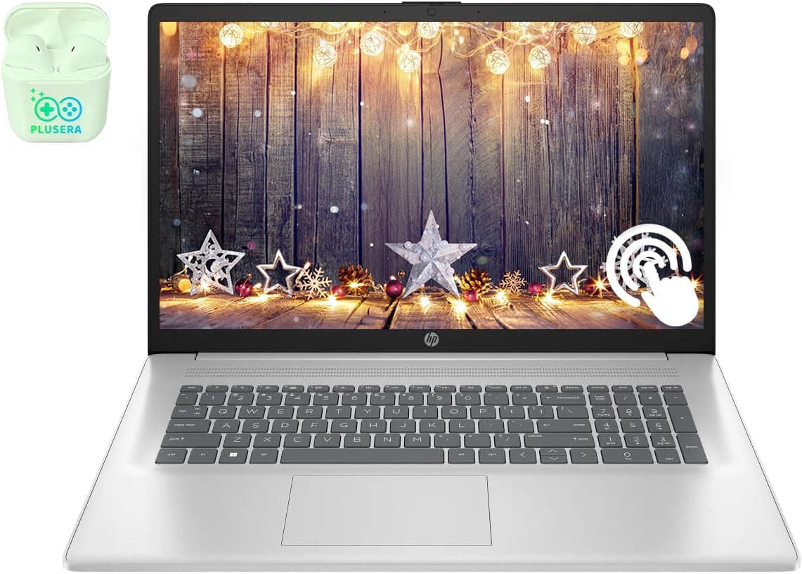 HP 17.3" Touchscreen - Laptop para negocios y estudio, hasta 64GB RAM y 2TB SSD, AMD Ryzen 5, Windows 11