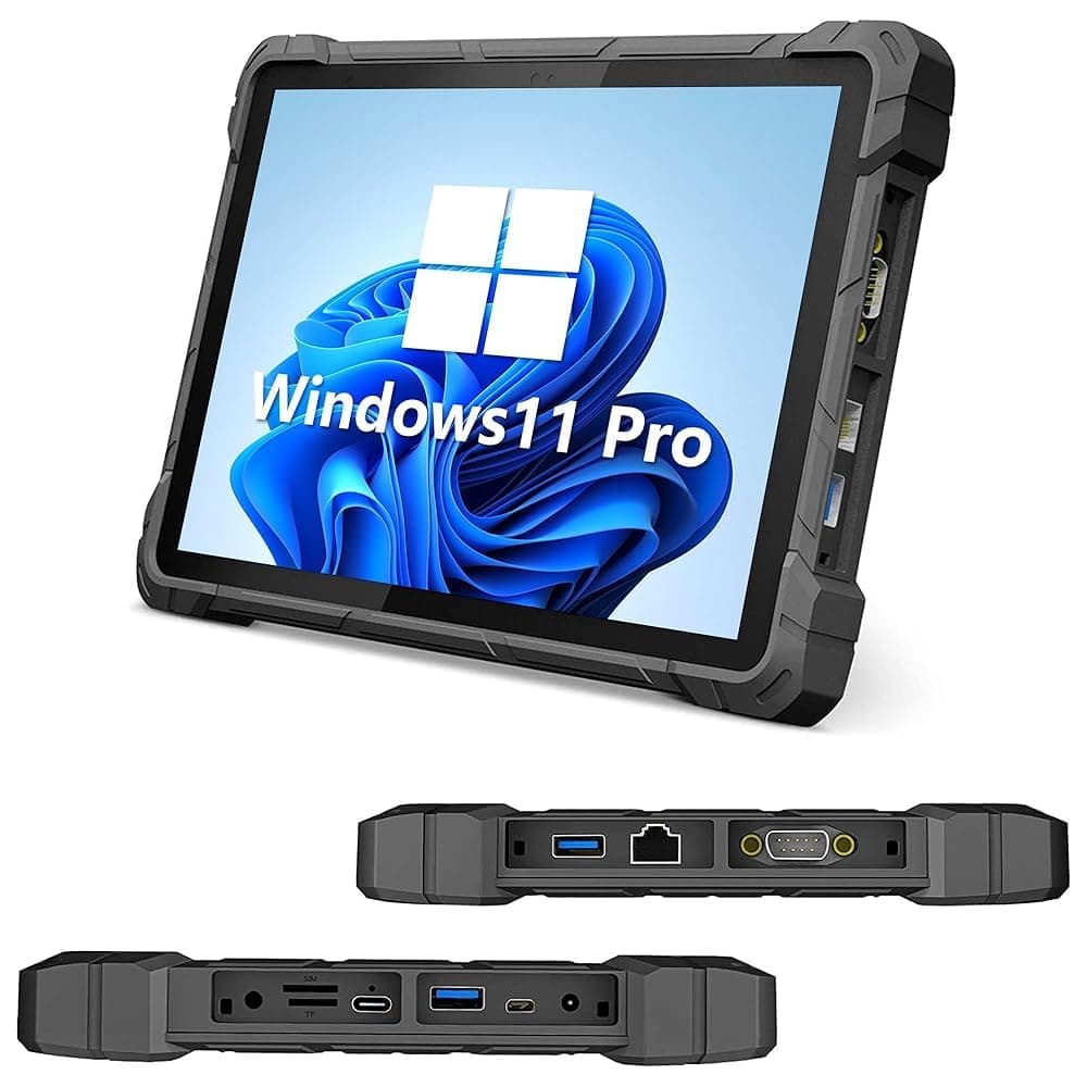 HEIGAOLAPC HEIGAOLA Tableta Robusta 10.1", PC Industrial Exterior IP67 a Prueba de Agua y Polvo, Windows 11 Pro, Batería de 16000 mAh, 8GB RAM 128GB SSD, 4G LTE, GPS, Cámara Frontal y Trasera, Pantalla 1280 × 800 F7G-Pro Version
