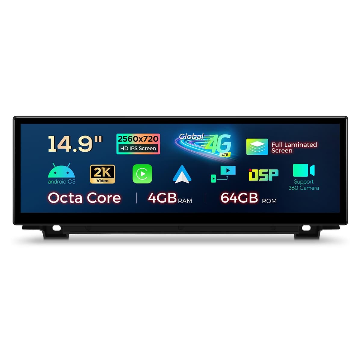 XTRONS 14.9" Android 14 Estéreo para auto para BMW F10/F11 (2011-2012) CIC, 2K IPS, 4+64GB QLB24EVTW