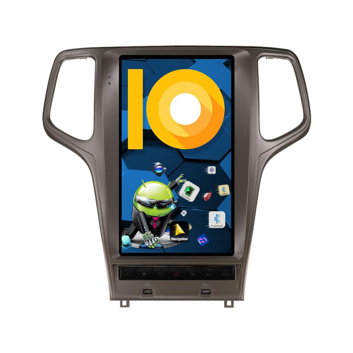 ZWNAV Pantalla vertical 13.6" Android 9.0 estéreo para auto para Jeep Grand Cherokee 2014-2020,4G RAM 64GB ROM