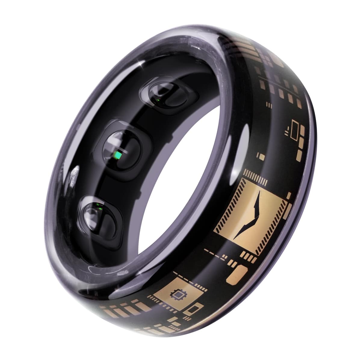 Anillo Inteligente VERTU META de Cristal Transparente, Arte Portable, Monitor de Sueño, Ritmo Cardíaco y Actividad, Sin Suscripción, Batería de Larga Duración, Compatible Android e iOS, Ideal Regalo para Él y Ella (V Morado, Talla 11) RIG-SJ-PE10-11