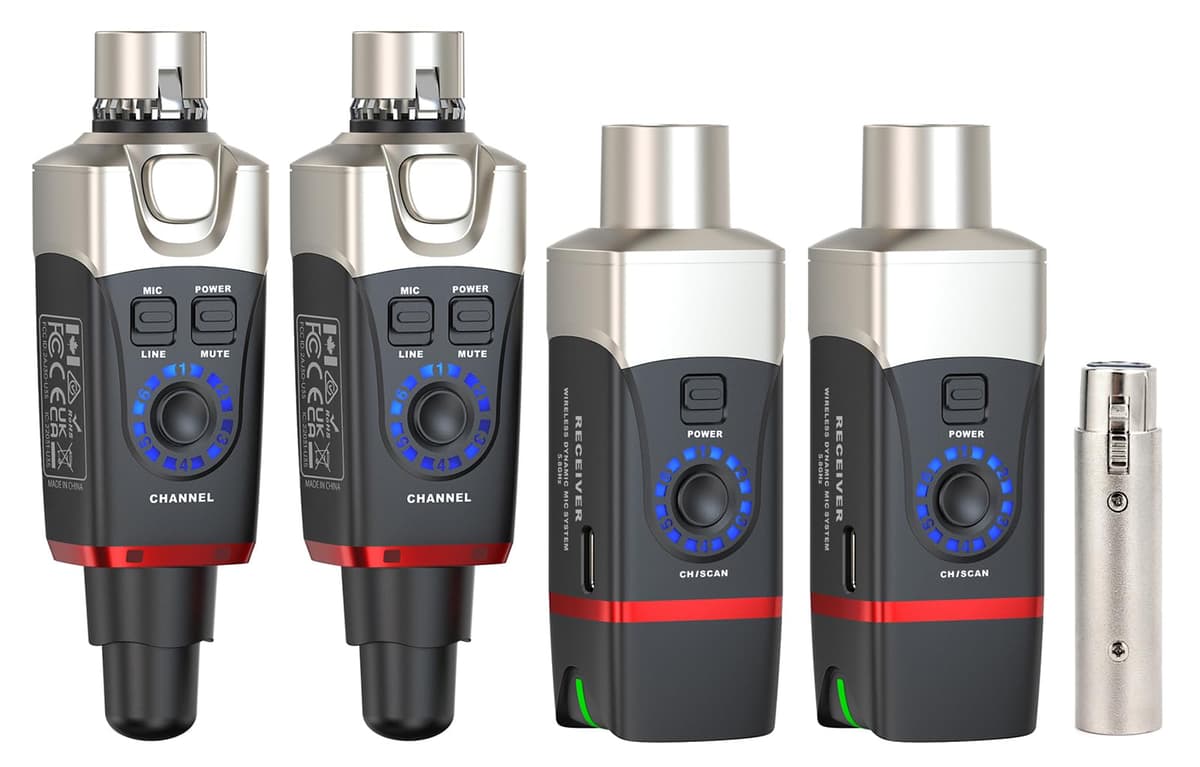 Xvive U35D Sistema inalámbrico plug-on estéreo XLR 5.8GHz (doble) XVU35D