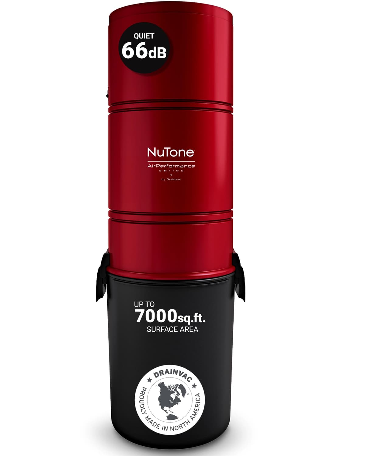Drainvac Broan-NuTone Central Vacuum 650 Air Watts - Filtración HEPA avanzada, operación silenciosa 628120961034