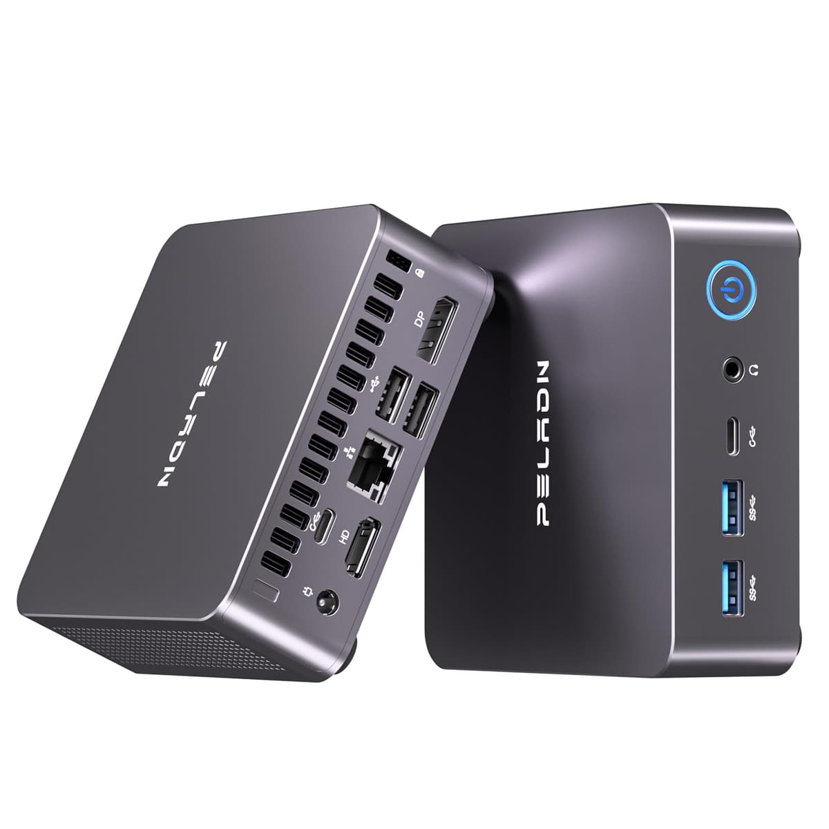 PELADN Mini PC Gaming 7735U (Beats 5825U) 32GB DDR5 Dual, 1TB SSD PCIe3.0 - Mini Computadora AMD Ryzen 7 7735U con Doble Type-C, WO7 Mini Desktop con RJ45 LAN, WiFi6, BT5.2, USB WO7 7735U