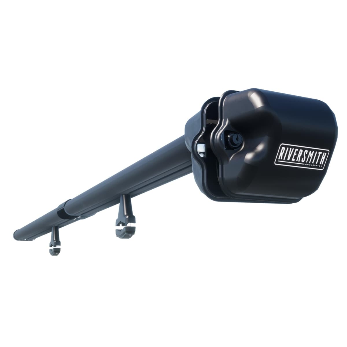RiverSmith Portacañas River Quiver 2-Banger para techo (2 cañas) con caja de carrete con llave, negro 10'4" RS00856-01C