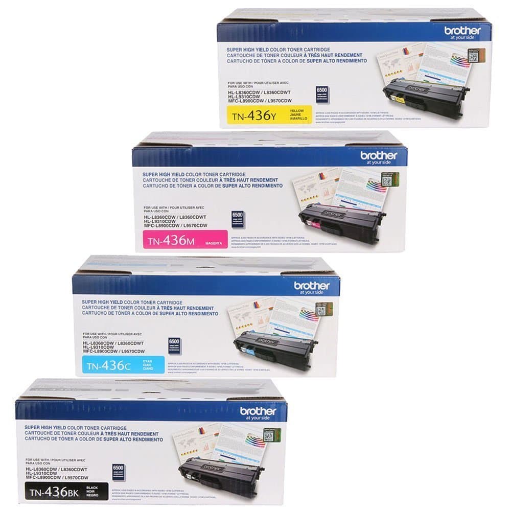 Brother TN436 4-Color Super High Yield Toner Cartridge Set