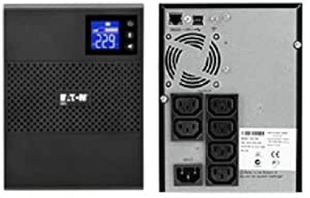 Eaton 5SC 750 IEC UPS Torre - Fuente de Alimentación Interactiva en Línea Ininterrumpida - 5SC750I - 750VA (6 tomas IEC-C13 10A, Software de Apagado)