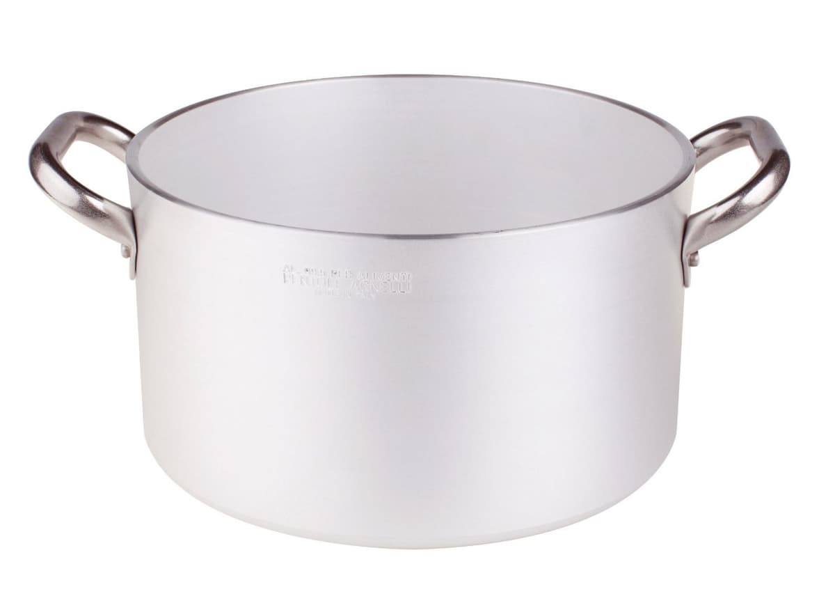 Pentole Agnelli Aluminium Professional Cazuela Cilíndrica Profunda 27.48 L con Asas de Acero Pentole Agnelli_ALMR110440