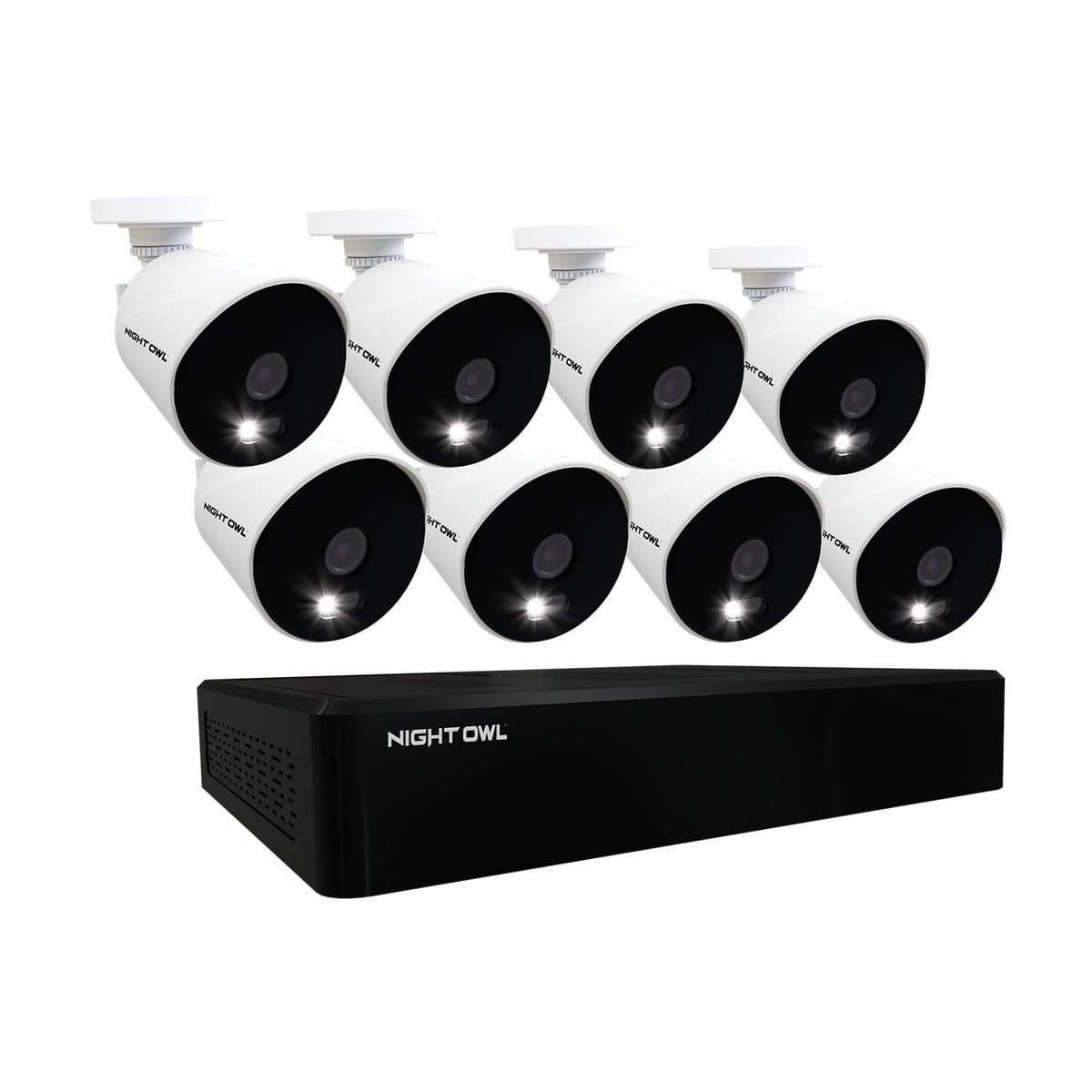 Sistema de Cámara de Seguridad para el Hogar Night Owl CCTV con 8 Cámaras Cableadas 1080p HD Interior/Exterior con Visión Nocturna (Ampliable hasta 16 Cámaras Cableadas) y Disco Duro de 1 TB DP2-161-8L