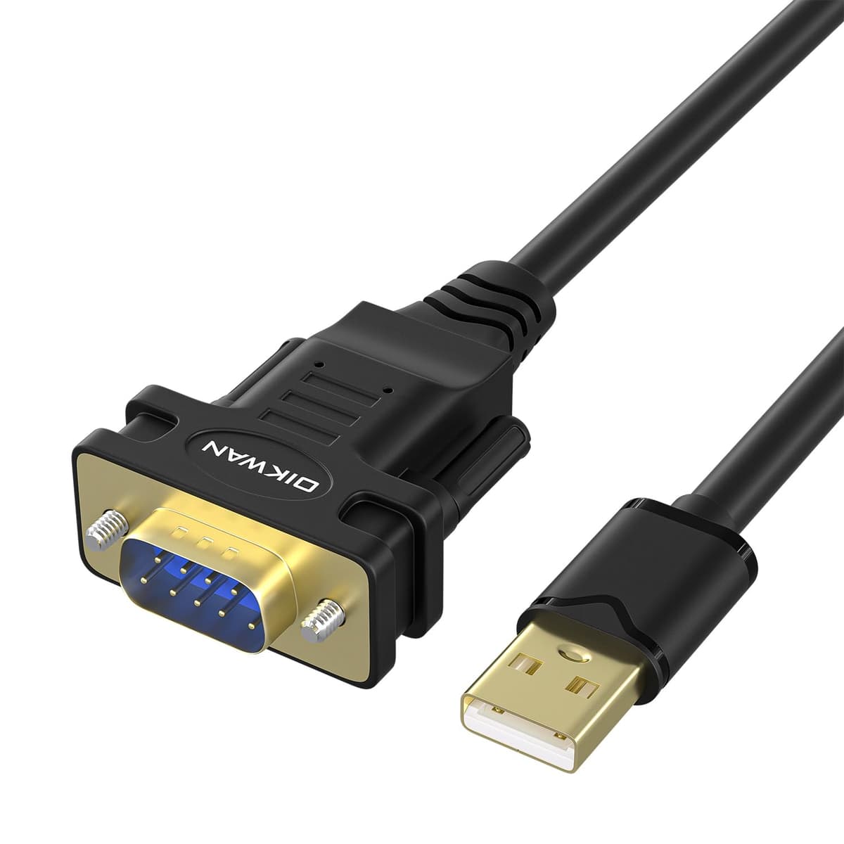Adaptador OIKWAN USB a Serie RS-232 con Chipset FT232, Cable USB 2.0 a DB9 Macho para Windows 11, 10, 8, 7, Vista, XP, 2000, Linux y macOS (6 ft, Paquete de 50) B-9-6FT-50