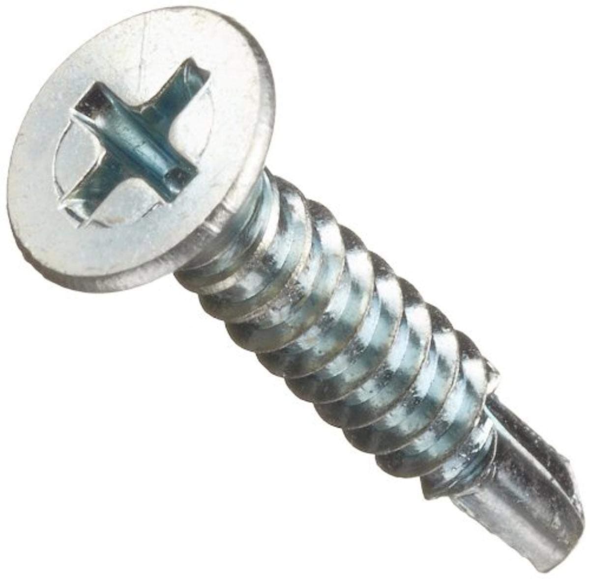 Small Parts Tornillo autorroscante acero zincado cabeza plana 82°, Phillips, #6-20, 3/8" (pack x100)