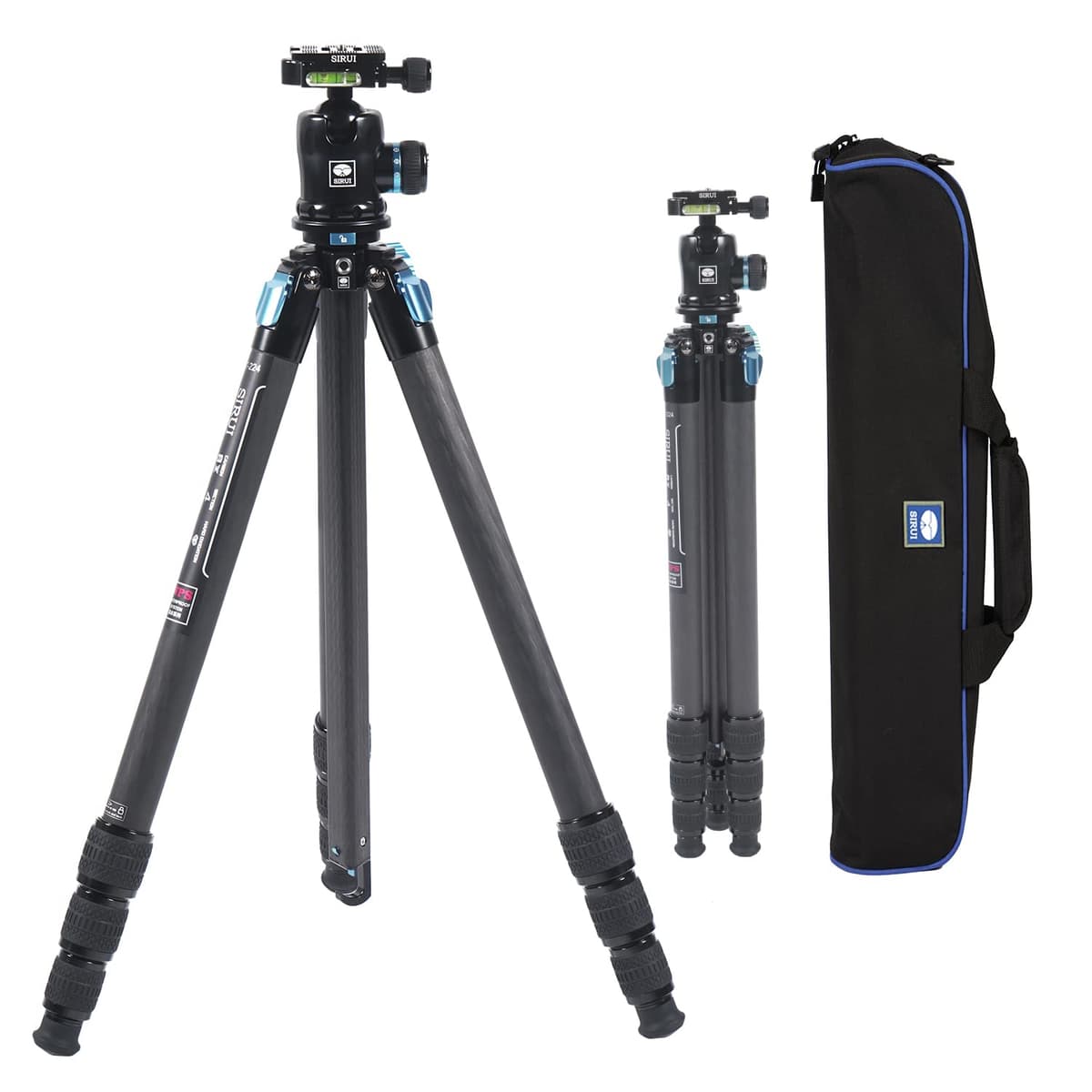 SIRUI ST-224 Tripié Fibra de Carbono + K-20X Cabeza esférica, Impermeable, Carga 15kg ST-224+K-20X