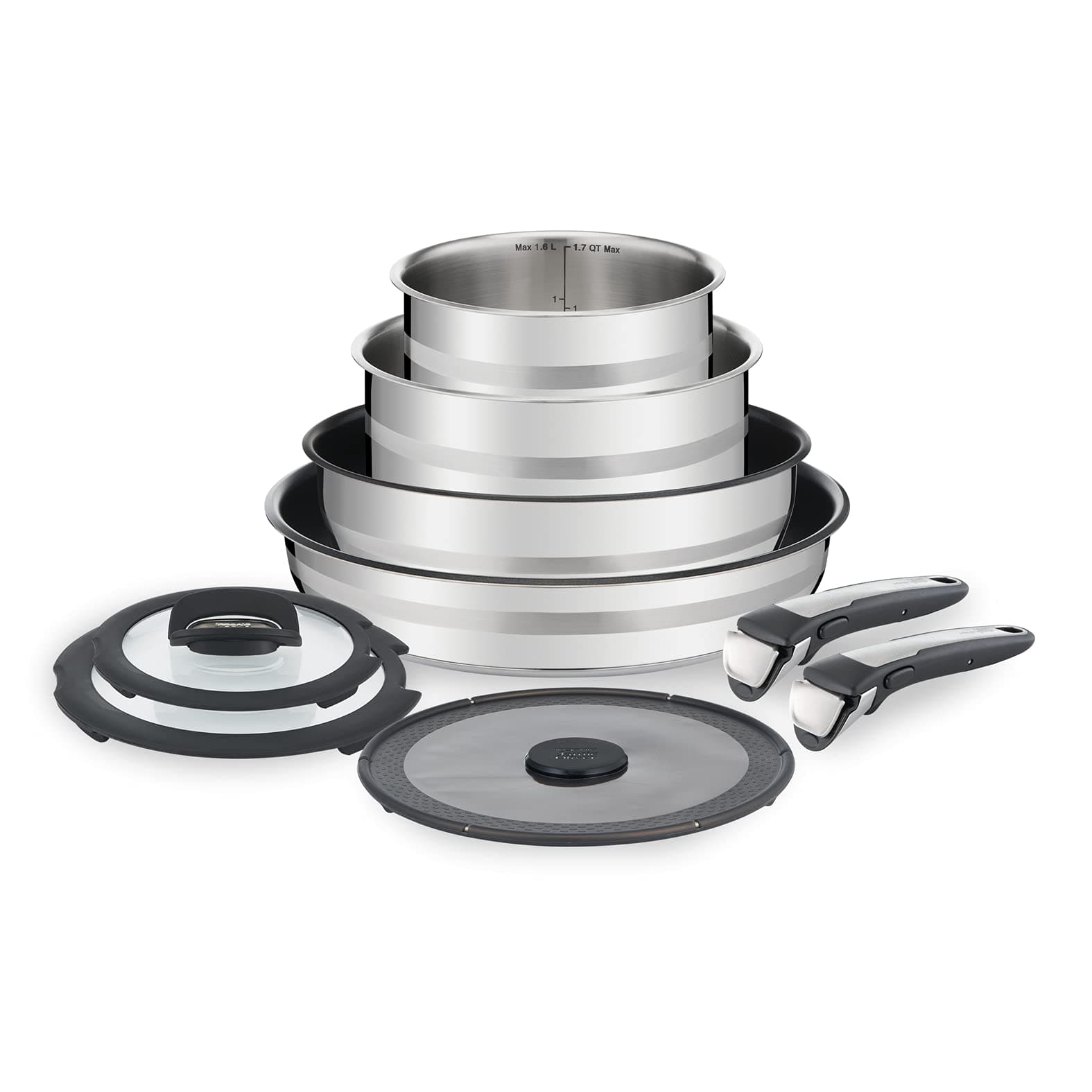 T-fal Set de Cocina Tefal Ingenio Jamie Oliver en Acero Inoxidable L95691