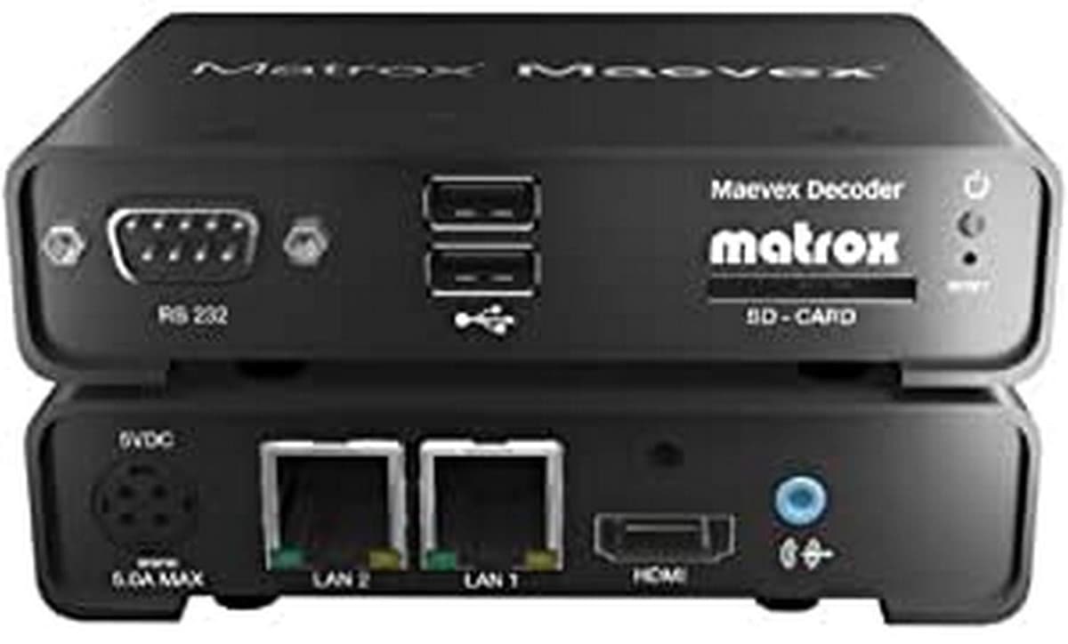 Matrox MVX-D5150F Decodificador Maevex 5100 HDMI con RJ45 100/1000Mbps
