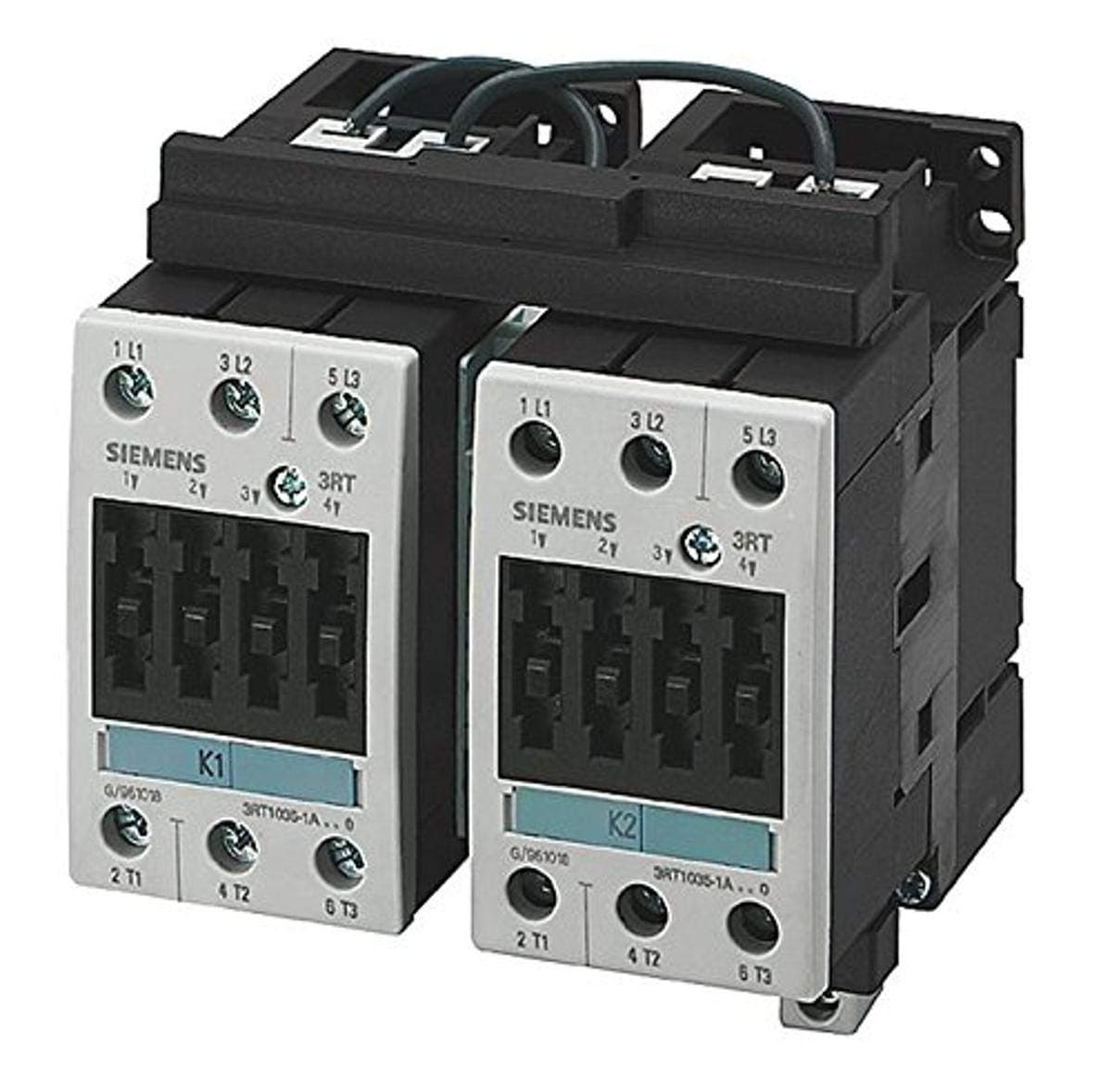 Siemens 3RA13 35-8XB30-1AK6 Contactor reversor S2, 18.5 kW, 120V, 40A