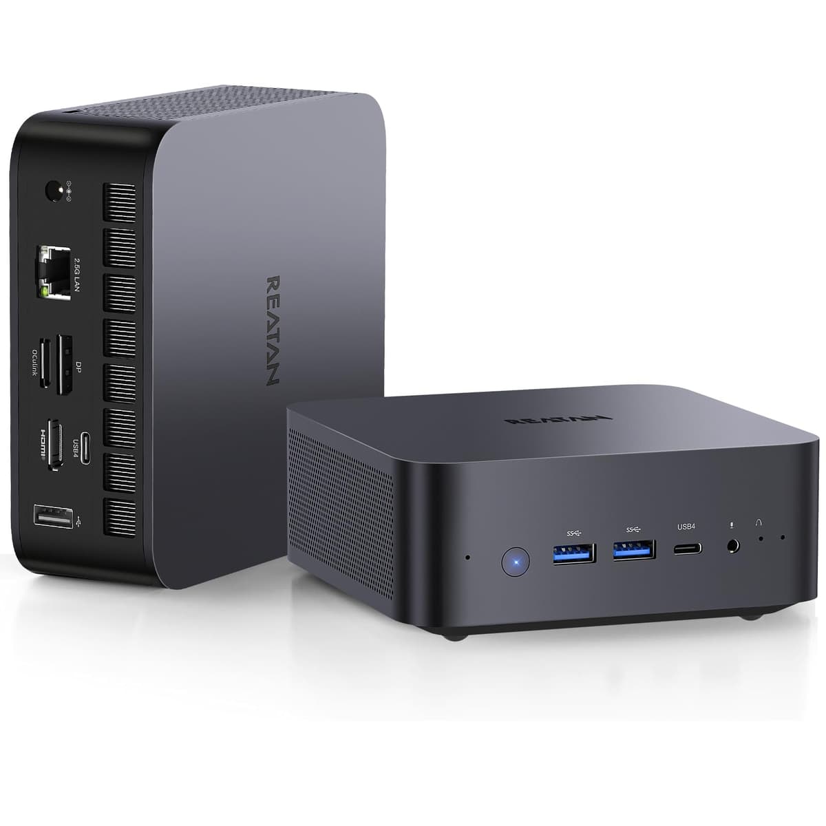 Reatan X7 Barebone Mini PC OCuLink AI con AMD Ryzen 7 255 (sin SSD, RAM ni OS) Silver9-EC