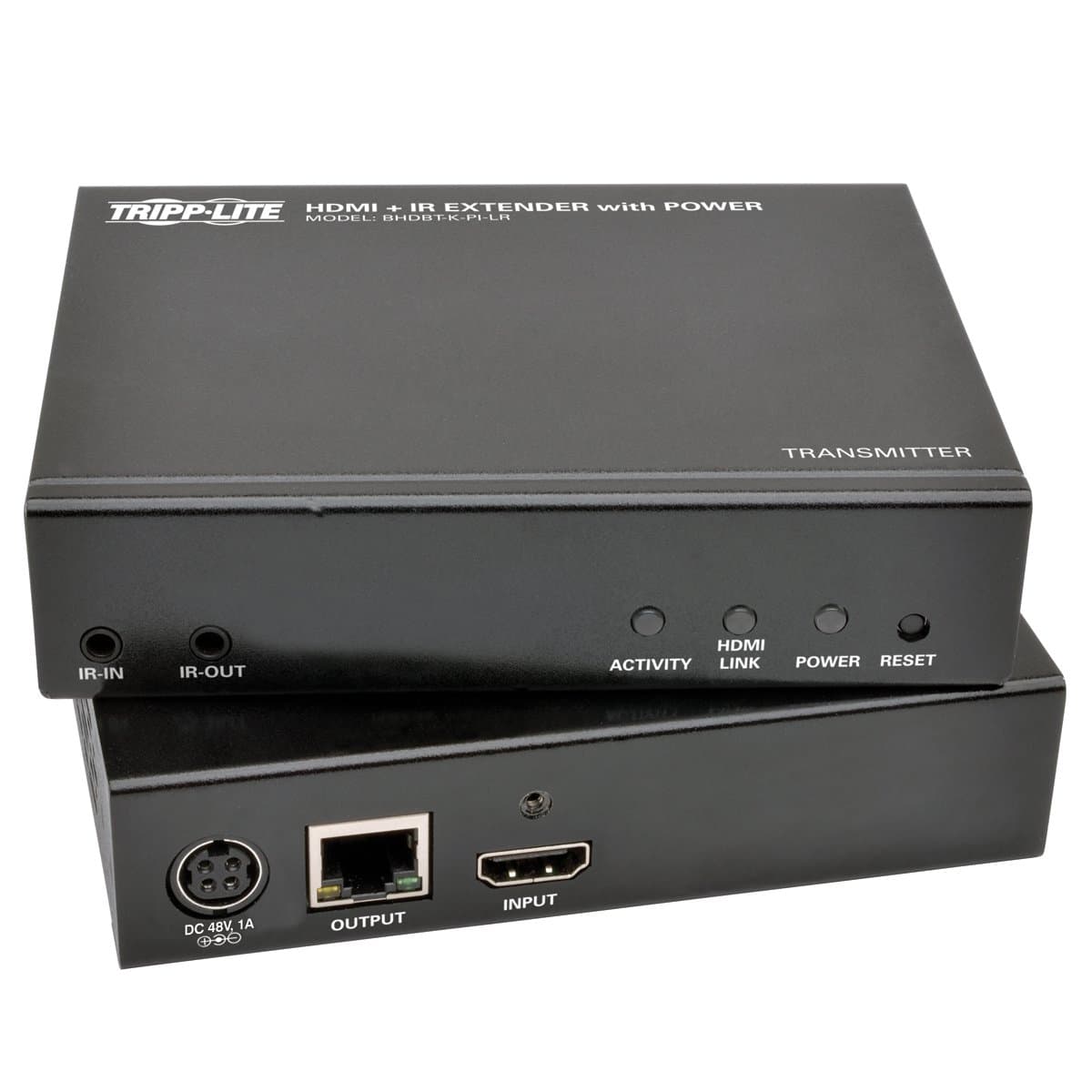 Extensor Tripp Lite HDBaseT HDMI sobre Cat5e/6/6a con alimentación y control IR, 3840x2160 4K x 2K @ 24/30Hz, hasta 100 m (BHDBT-K-PI-LR)