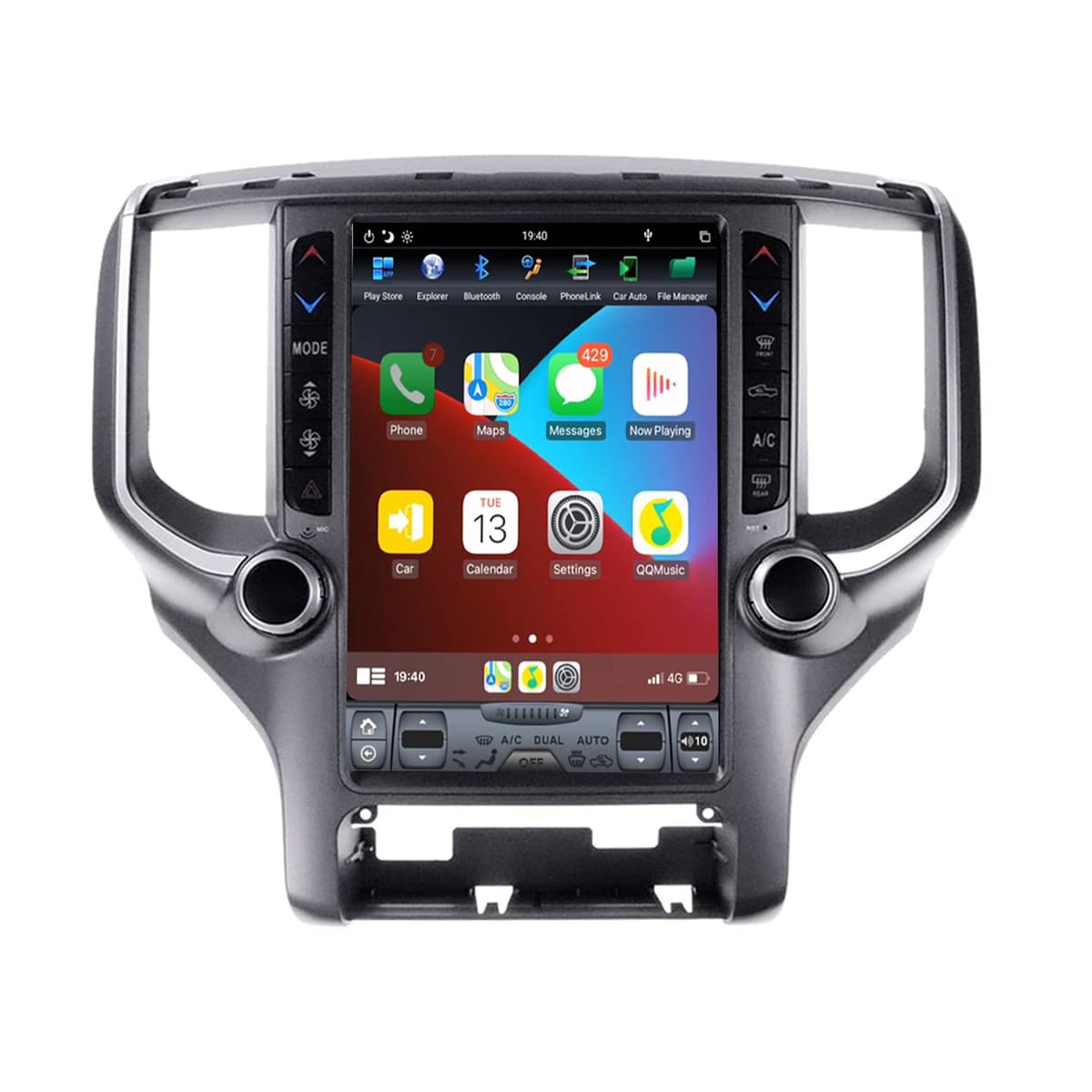 ZWNAV Radio Estilo Tesla Pantalla Táctil para Dodge Ram 2019-2021 (4GB+32GB)