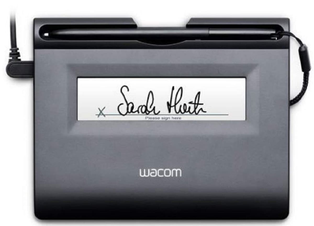 Wacom Sign & Save Mobile STU-300 Tableta Gráfica Negra de 4 pulgadas para Enseñar, Dibujar y Pintar - Windows, macOS 4949268702461