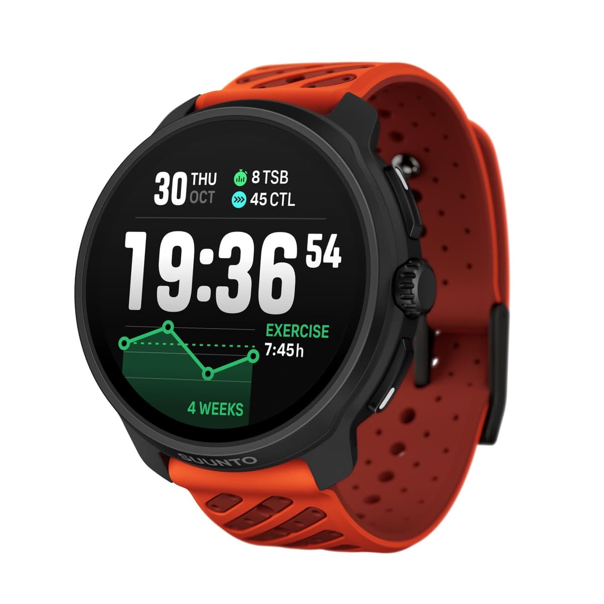 SUUNTO Race 2 Reloj Deportivo GPS, Pantalla Táctil AMOLED de 1.5" con Corona, 16 Días de Batería, Métricas de Entrenamiento e Información de Recuperación, GNSS Dual, 32GB de Mapas Globales Offline, Liviano, Naranja Coral SS051241000
