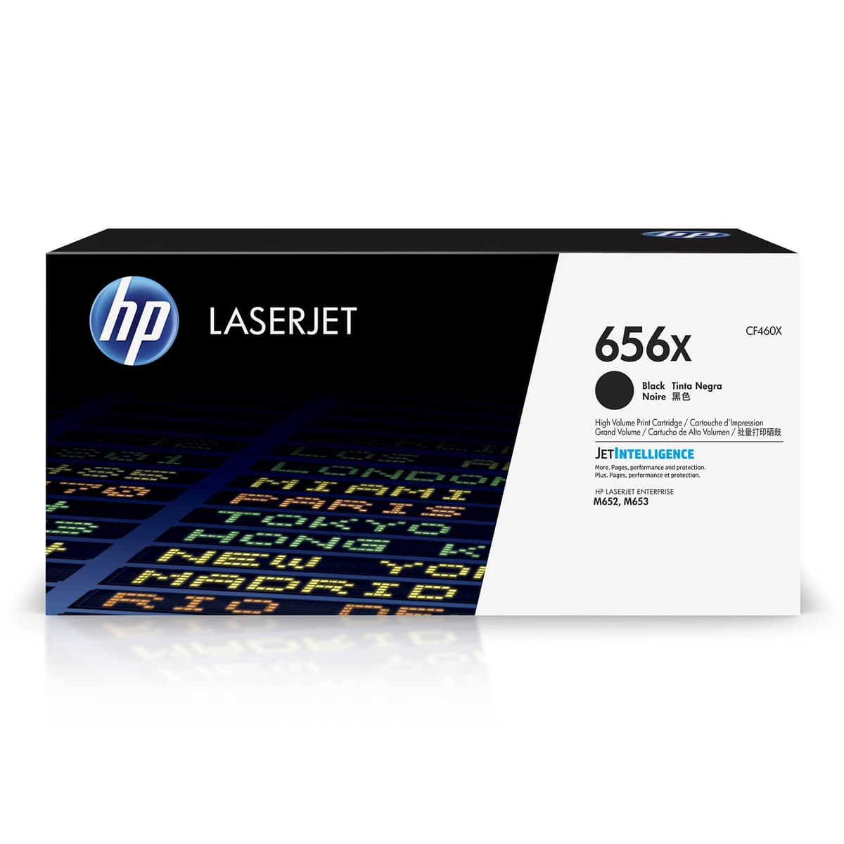 HP 656X Cartucho de tóner negro de alta capacidad | Funciona con HP Color Laserjet Enterprise M652, M653 Series | CF460X