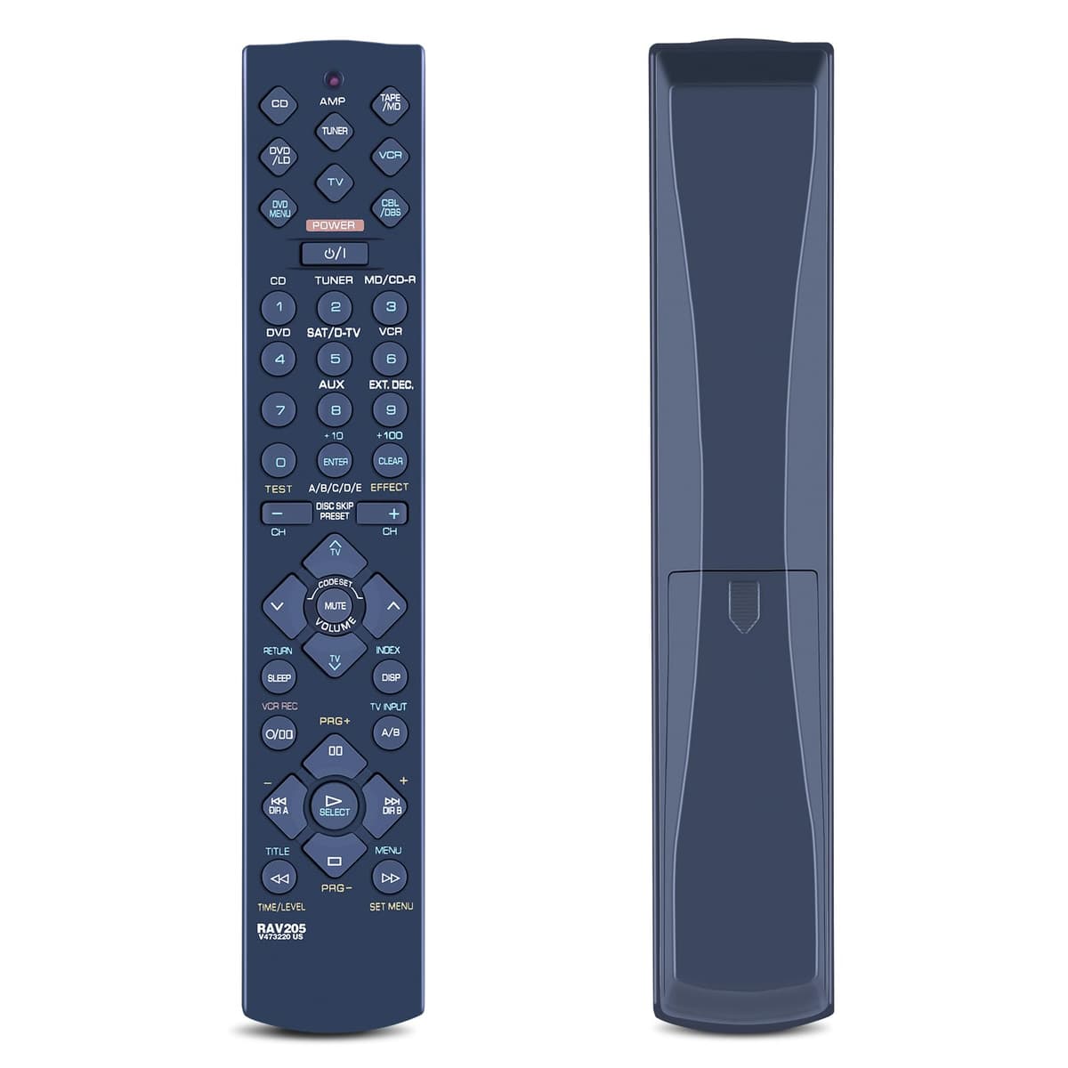 RAV205 V473220US - Control remoto de reemplazo para receptor AV Yamaha, compatible con Yamaha Home Theater RX-V396 RX-V396RDS HTR-5230 YHT-17